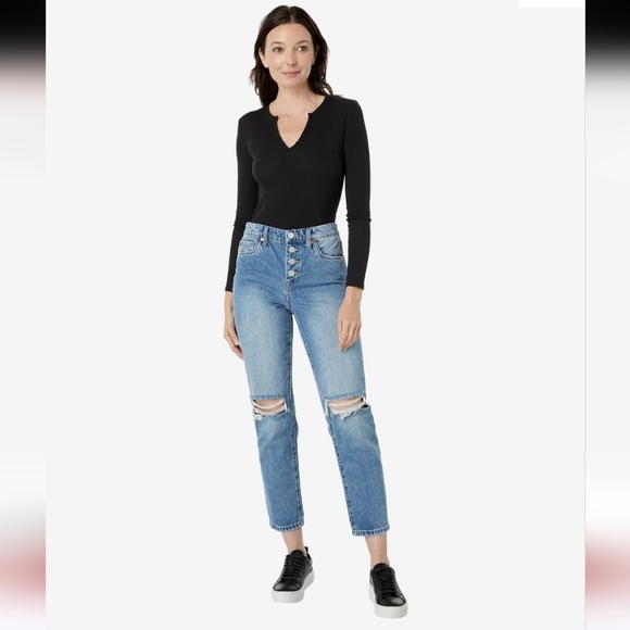 NWT Blank NYCMadison Crop High-Rise Denim in Bigger & Better - Picture 1 of 4